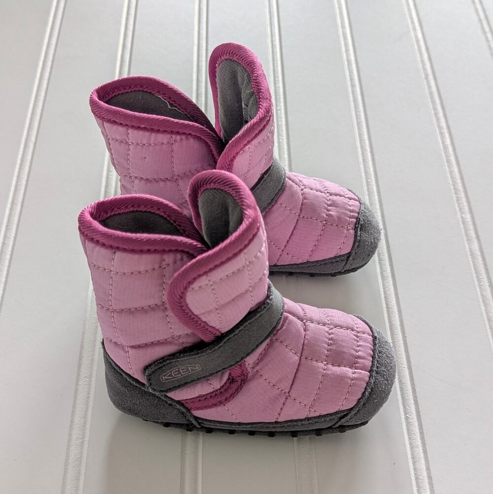 Keen Rover Crib Boots - Infant Girls 24 Months - Gray/Pink